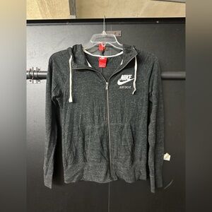 Women’s Nike Full Zip Track Smokey Gray Jacket with Hood, S